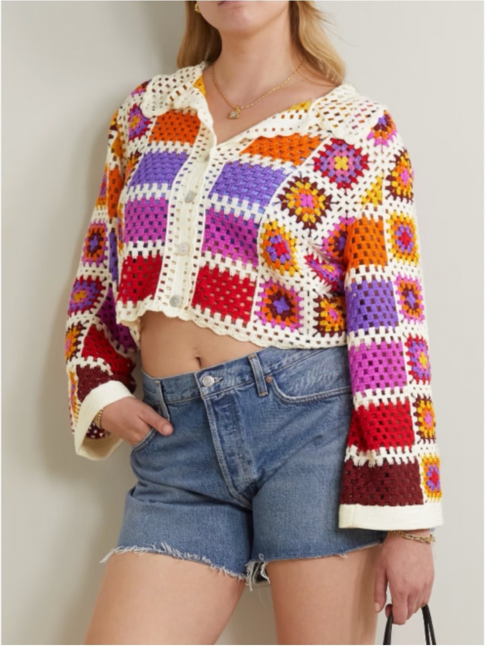 New Farm Rio Crochet Knit Granny Cardigan sz XL - Picture 15 of 15